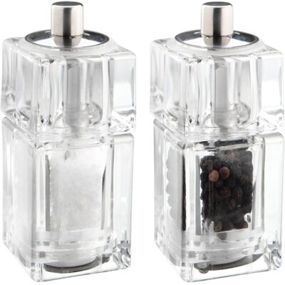 Vega Salz- und Pfeffermühle - Modern, Transparent, Keramik, 2 Stück Vega Salz- und Pfeffermühle - Modern, Transparent, Keramik, 2 Stück