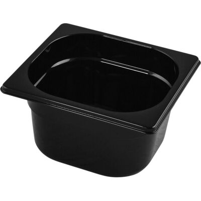 VEGA GN-Behälter Nero 1/6; GN 1/6, 1600 ml, 17.6x16.2x10 cm (LxBxT); schwarz VEGA GN-Behälter Nero 1/6; GN 1/6, 1600 ml, 17.6x16.2x10 cm (LxBxT); schwarz