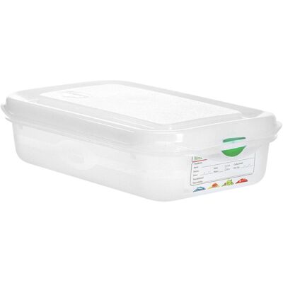 Denox GN 1/4 Lebensmittelbehälter - Weiß - 1.8L, 26.5x16.2x6.5cm - Food Container Denox GN 1/4 Lebensmittelbehälter - Weiß - 1.8L, 26.5x16.2x6.5cm - Food Container