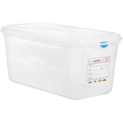 Denox GN-Kunststoffbehälter Dena 1/6; Größe GN 1/6, 1700 ml, 17.6x16.2x10 cm (LxBxT); transparent; 12 Stück / Pack Denox GN-Kunststoffbehälter Dena 1/6; Größe GN 1/6, 1700 ml, 17.6x16.2x10 cm (LxBxT); transparent; 12 Stück / Pack