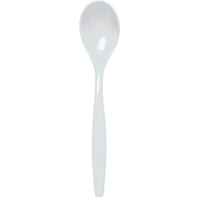 WACA Zuckerlöffel / Kaffeelöffel SAN Kunststoff; 13.5 cm (L); weiß; 25 Stück / Pack WACA Zuckerlöffel / Kaffeelöffel SAN Kunststoff; 13.5 cm (L); weiß; 25 Stück / Pack