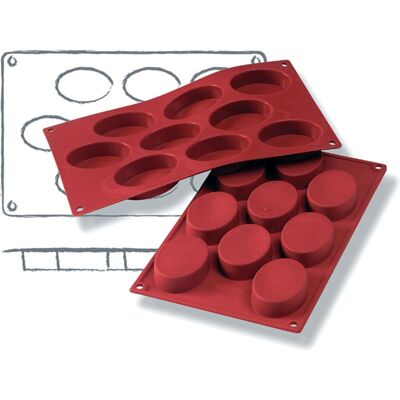 Schneider Silikonbackform Oval; 50 ml, 30x17.5x2 cm (LxBxH); rot Schneider Silikonbackform Oval; 50 ml, 30x17.5x2 cm (LxBxH); rot