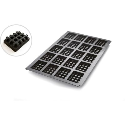 Schneider Silikonbackform Waffel; 113 ml, 60x40x2.4 cm (LxBxH); schwarz Schneider Silikonbackform Waffel; 113 ml, 60x40x2.4 cm (LxBxH); schwarz