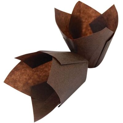 Schneider Muffinform Tulpe braun; 5x5x5x5.5 cm (LxBxØxH); braun; 1000 Stück / Pack Schneider Muffinform Tulpe braun; 5x5x5x5.5 cm (LxBxØxH); braun; 1000 Stück / Pack