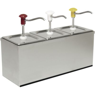 Schneider Druckknopf Dosierspender; 3000 ml, 50x18x34 cm (LxBxH); edelstahl Schneider Druckknopf Dosierspender; 3000 ml, 50x18x34 cm (LxBxH); edelstahl