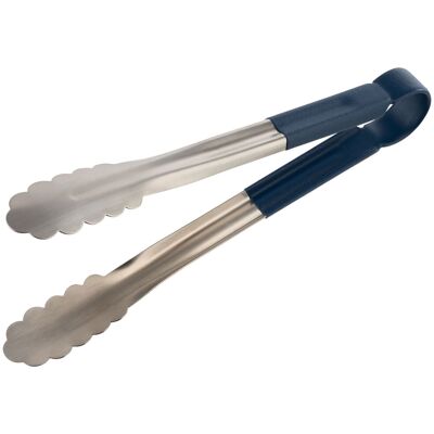 APS Universalzange SPECTRA, Edelstahl mattiert, Griff PVC-beschichtet, Länge 30 cm, HACCP konforme Kennzeichnung; 30x3.5x12.5 cm (LxBxH); blau APS Universalzange SPECTRA, Edelstahl mattiert, Griff PVC-beschichtet, Länge 30 cm, HACCP konforme Kennzeichnung; 30x3.5x12.5 cm (LxBxH); blau