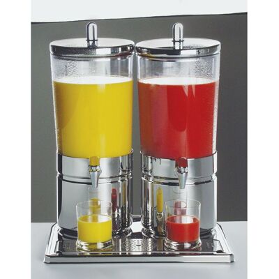 APS Saftdispenser Duo Top Fresh, 2x 6 l; 12000 ml, 35x42.5x47x35 cm (LxBxHxT); silber APS Saftdispenser Duo Top Fresh, 2x 6 l; 12000 ml, 35x42.5x47x35 cm (LxBxHxT); silber
