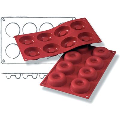 Schneider Silikonbackform Savarin; 50 ml, 30x17.5x6.5x2.1 cm (LxBxØxH); rot Schneider Silikonbackform Savarin; 50 ml, 30x17.5x6.5x2.1 cm (LxBxØxH); rot