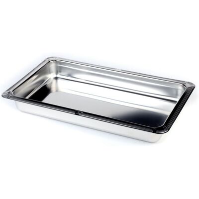 APS GN 1/1 Tablett / Behälter 53 x 32,5 cm, H: 2 cm; Größe GN 1/1, 1700 ml, 53x32.5x2 cm (LxBxT); silber APS GN 1/1 Tablett / Behälter 53 x 32,5 cm, H: 2 cm; Größe GN 1/1, 1700 ml, 53x32.5x2 cm (LxBxT); silber