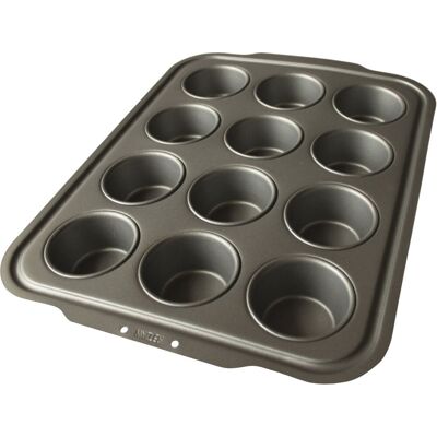 Schneider Walter 12-Muffinform; 90 ml, 37x24.2x6.2 cm (LxBxØ); grau Schneider Walter 12-Muffinform; 90 ml, 37x24.2x6.2 cm (LxBxØ); grau