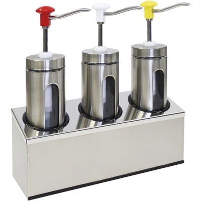 Schneider Druckknopf Dosierspender; 2000 ml, 44x14x47 cm (LxBxH); edelstahl Schneider Druckknopf Dosierspender; 2000 ml, 44x14x47 cm (LxBxH); edelstahl
