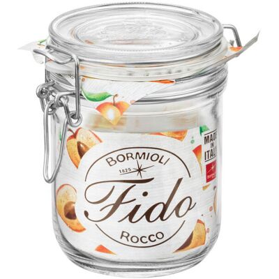 Bormioli Rocco Vorratsglas Fido 0,5 ltr. rund; 500 ml, 12.7 cm (H); transparent; 6 Stück / Pack Bormioli Rocco Vorratsglas Fido 0,5 ltr. rund; 500 ml, 12.7 cm (H); transparent; 6 Stück / Pack