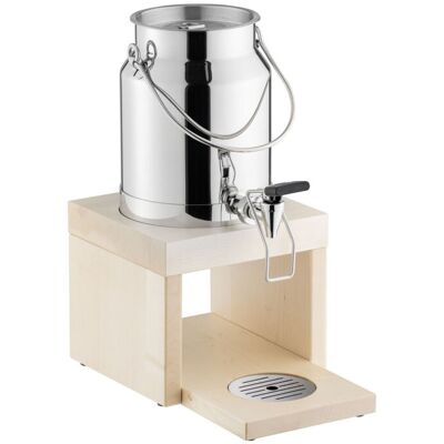 APS Milchdispenser -BRIDGE- 31 x 20 cm, H: 39 cm, 3 Liter 18/8 Edelstahl Ahorn, massiv 1 Kühlakku im Standfuß inklusive Touchless Adapter; 3000 ml, 31x20x39 cm (LxBxH); silber/braun APS Milchdispenser -BRIDGE- 31 x 20 cm, H: 39 cm, 3 Liter 18/8 Edelstahl Ahorn, massiv 1 Kühlakku im Standfuß inklusive Touchless Adapter; 3000 ml, 31x20x39 cm (LxBxH); silber/braun