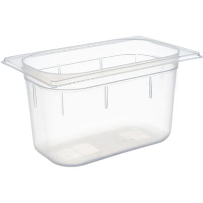 APS GN 1/4 Behälter 26,5 x 16,2 cm, Tiefe: 150 mm; Größe GN 1/4, 3700 ml, 26.5x16.2x15 cm (LxBxT); transparent APS GN 1/4 Behälter 26,5 x 16,2 cm, Tiefe: 150 mm; Größe GN 1/4, 3700 ml, 26.5x16.2x15 cm (LxBxT); transparent