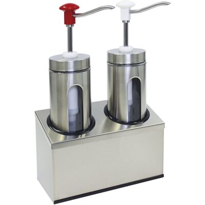 Schneider Druckknopf Dosierspender; 2000 ml, 29x14x47 cm (LxBxH); edelstahl Schneider Druckknopf Dosierspender; 2000 ml, 29x14x47 cm (LxBxH); edelstahl