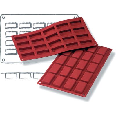 Schneider Silikonbackform Rechteck Mini; 20 ml, 30x17.5x1.1 cm (LxBxH); rot Schneider Silikonbackform Rechteck Mini; 20 ml, 30x17.5x1.1 cm (LxBxH); rot