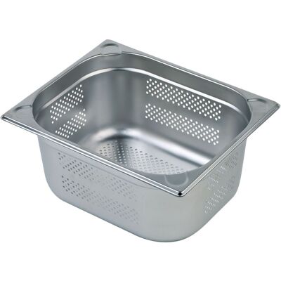 APS GN 2/3 Behälter, perforiert 32,5 x 35,4 cm, Tiefe: 65 mm; Größe GN 2/3, 32.5x35.5x6.5 cm (LxBxT); silber APS GN 2/3 Behälter, perforiert 32,5 x 35,4 cm, Tiefe: 65 mm; Größe GN 2/3, 32.5x35.5x6.5 cm (LxBxT); silber