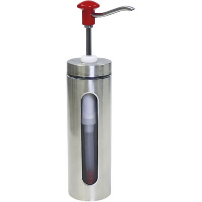 Schneider Druckknopf Dosierspender; 2000 ml, 10x45.5 cm (ØxH); rot/edelstahl Schneider Druckknopf Dosierspender; 2000 ml, 10x45.5 cm (ØxH); rot/edelstahl