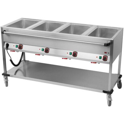 A&S Polarny Bain-Marie-Wagen-Fahrbar 3x GN 1/1; 165x90x70 cm (BxHxT); edelstahl A&S Polarny Bain-Marie-Wagen-Fahrbar 3x GN 1/1; 165x90x70 cm (BxHxT); edelstahl