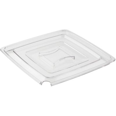 APS Quadratischer transparenter Deckel - 25,5x25,5cm - Stabil, Löffelaussparung APS Quadratischer transparenter Deckel - 25,5x25,5cm - Stabil, Löffelaussparung