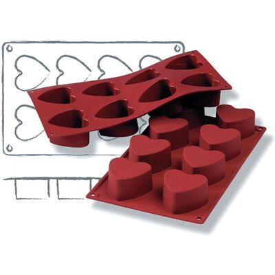 Schneider Silikonbackform Herz; 90 ml, 30x17.5x6x3.5 cm (LxBxØxH); rot Schneider Silikonbackform Herz; 90 ml, 30x17.5x6x3.5 cm (LxBxØxH); rot