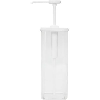 Schneider Dosierspender eckig; 2200 ml, 11x11x26.5 cm (LxBxH); weiß/transparent Schneider Dosierspender eckig; 2200 ml, 11x11x26.5 cm (LxBxH); weiß/transparent