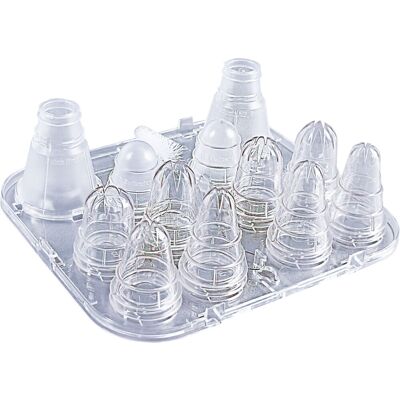 Schneider Tüllenkassetten-Set Französische Sterntüllen; transparent Schneider Tüllenkassetten-Set Französische Sterntüllen; transparent