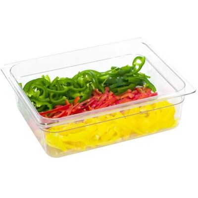 Stalgast Gastronormbehälter, Polycarbonat, GN 1/2; GN 1/2, 3500 ml, 32.5x26.5x6.5 cm (LxBxT); transparent Stalgast Gastronormbehälter, Polycarbonat, GN 1/2; GN 1/2, 3500 ml, 32.5x26.5x6.5 cm (LxBxT); transparent