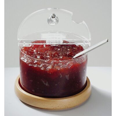 APS Kühlschale Mini Holz TOP FRESH, inkl. Kühlakku; 1000 ml, 14x14x14x11.5 cm (LxBxØxH); transparent/braun; rund APS Kühlschale Mini Holz TOP FRESH, inkl. Kühlakku; 1000 ml, 14x14x14x11.5 cm (LxBxØxH); transparent/braun; rund