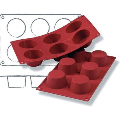 Schneider Silikon-Backform Muffin; 100 ml, 30x17.5x6.9x3.5 cm (LxBxØxH); rot; rechteckig Schneider Silikon-Backform Muffin; 100 ml, 30x17.5x6.9x3.5 cm (LxBxØxH); rot; rechteckig