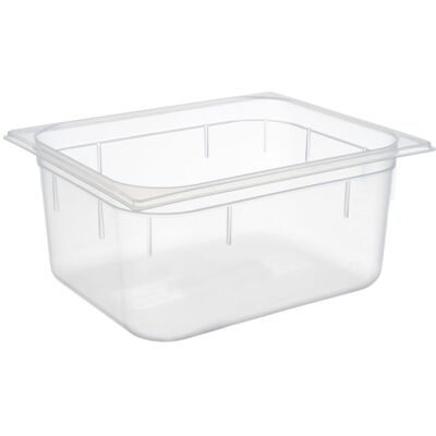 APS GN 1/2 Behälter 32,5 x 26,5 cm, Tiefe: 150 mm; Größe GN 1/2, 8900 ml, 32.5x26.5x15 cm (LxBxT); transparent APS GN 1/2 Behälter 32,5 x 26,5 cm, Tiefe: 150 mm; Größe GN 1/2, 8900 ml, 32.5x26.5x15 cm (LxBxT); transparent