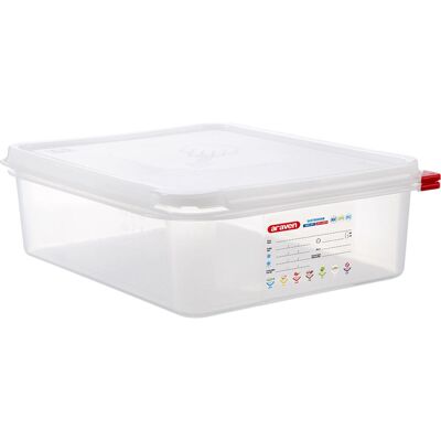 Araven Gastronormbehälter mit Deckel, Polypropylen; Größe GN 1/2, 6500 ml, 32.5x26.5x10 cm (LxBxT); transparent Araven Gastronormbehälter mit Deckel, Polypropylen; Größe GN 1/2, 6500 ml, 32.5x26.5x10 cm (LxBxT); transparent