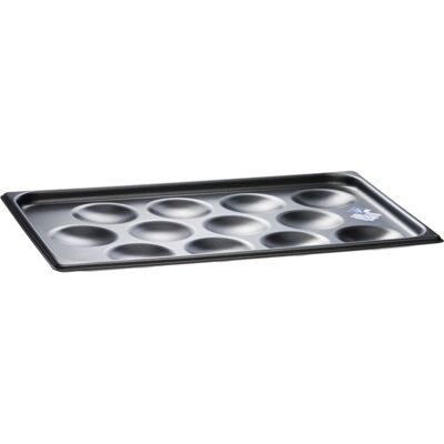 Stalgast Antihaftbeschichtetes Backblech für Omeletts und Pancakes GN 1/1; 53x3.5x32.5 cm (BxHxT); schwarz Stalgast Antihaftbeschichtetes Backblech für Omeletts und Pancakes GN 1/1; 53x3.5x32.5 cm (BxHxT); schwarz
