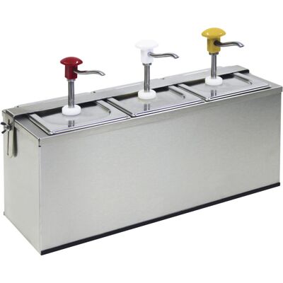 Schneider Druckknopf Dosierspender COOL; 3000 ml, 58.5x18.5x37.5 cm (LxBxH); edelstahl Schneider Druckknopf Dosierspender COOL; 3000 ml, 58.5x18.5x37.5 cm (LxBxH); edelstahl