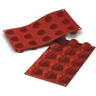 Schneider Silikonbackform Rose; 23 ml, 30x17.5x2.7 cm (LxBxH); rot Schneider Silikonbackform Rose; 23 ml, 30x17.5x2.7 cm (LxBxH); rot