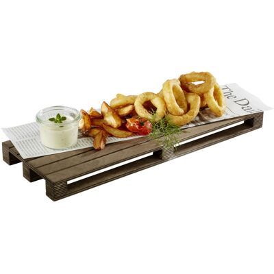 APS Servierbrett -GENUSSPALETTE- 40 x 15 cm, H: 3 cm; 40x15x3 cm (LxBxH); braun; rechteckig APS Servierbrett -GENUSSPALETTE- 40 x 15 cm, H: 3 cm; 40x15x3 cm (LxBxH); braun; rechteckig