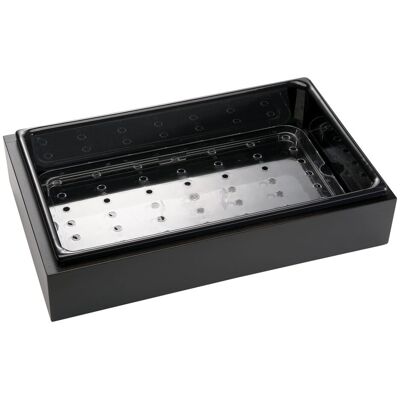 APS Eisbox Set FRAMES, 11 l; Größe GN 1/1, 11000 ml, 53x32.5x13 cm (LxBxH); schwarz/silber APS Eisbox Set FRAMES, 11 l; Größe GN 1/1, 11000 ml, 53x32.5x13 cm (LxBxH); schwarz/silber