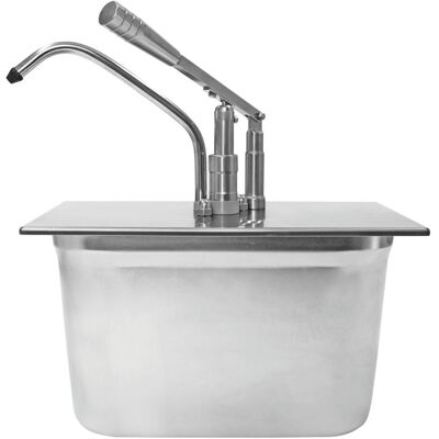 Schneider GN-Aufsatz Hebeldosierspender Parto; Größe GN 1/3, 16.5x33x38 cm (LxBxH); edelstahl Schneider GN-Aufsatz Hebeldosierspender Parto; Größe GN 1/3, 16.5x33x38 cm (LxBxH); edelstahl