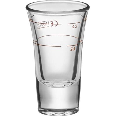 van Well Stamper Dublino; 40 ml, 5x9.5 cm (ØxH); transparent; konisch; 2 cl & 4 cl Eichstrich, 12 Stück / Pack van Well Stamper Dublino; 40 ml, 5x9.5 cm (ØxH); transparent; konisch; 2 cl & 4 cl Eichstrich, 12 Stück / Pack