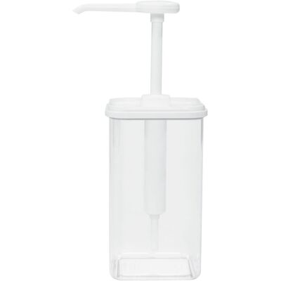Schneider Dosierspender eckig; 1400 ml, 11x11x17.5 cm (LxBxH); weiß/transparent Schneider Dosierspender eckig; 1400 ml, 11x11x17.5 cm (LxBxH); weiß/transparent