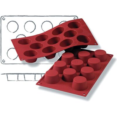 Schneider Silikon-Backform Muffin Mini; 50 ml, 30x17.5x5.1x2.8 cm (LxBxØxH); rot; rechteckig Schneider Silikon-Backform Muffin Mini; 50 ml, 30x17.5x5.1x2.8 cm (LxBxØxH); rot; rechteckig