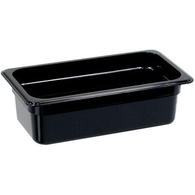 Stalgast Gastronormbehälter, Polycarbonat, schwarz, GN 1/3; GN 1/3, 5700 ml, 32.5x17.6x15 cm (LxBxT); schwarz Stalgast Gastronormbehälter, Polycarbonat, schwarz, GN 1/3; GN 1/3, 5700 ml, 32.5x17.6x15 cm (LxBxT); schwarz