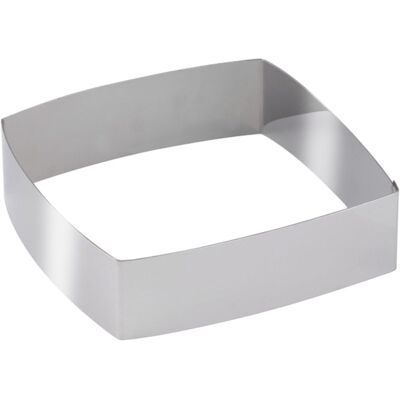 Schneider Dessert-/ Tortenring Viereck gewölbt; 16x5 cm (LxH); edelstahl Schneider Dessert-/ Tortenring Viereck gewölbt; 16x5 cm (LxH); edelstahl