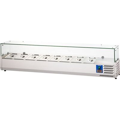 Stalgast Edelstahl Pizzakühlaufsatz mit Glasabdeckung, Serie Starline; 180x44x33.5 cm (BxHxT); silber Stalgast Edelstahl Pizzakühlaufsatz mit Glasabdeckung, Serie Starline; 180x44x33.5 cm (BxHxT); silber