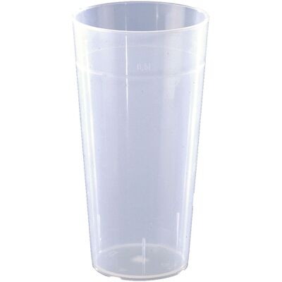 WACA Trinkbecher Polypropylen; 500 ml, 8x16.3 cm (ØxH); transparent; 0.5 l Eichstrich, 50 Stück / Pack WACA Trinkbecher Polypropylen; 500 ml, 8x16.3 cm (ØxH); transparent; 0.5 l Eichstrich, 50 Stück / Pack