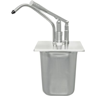 Schneider Hebel Dosierspender GN 1/6 Edelstahl; 3000 ml, 16.5x18x38 cm (LxBxH); edelstahl Schneider Hebel Dosierspender GN 1/6 Edelstahl; 3000 ml, 16.5x18x38 cm (LxBxH); edelstahl