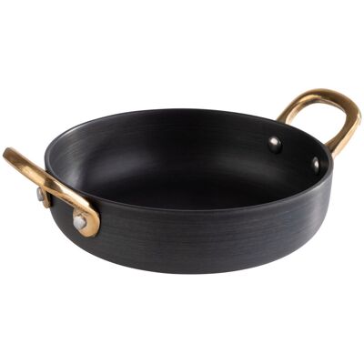 APS Serviertöpfchen Aluminium, anthrazit Griffe aus Messing Abmessung mit Griffen:; 300 ml, 13.5x13.5x3.5 cm (LxBxH); anthrazit APS Serviertöpfchen Aluminium, anthrazit Griffe aus Messing Abmessung mit Griffen:; 300 ml, 13.5x13.5x3.5 cm (LxBxH); anthrazit