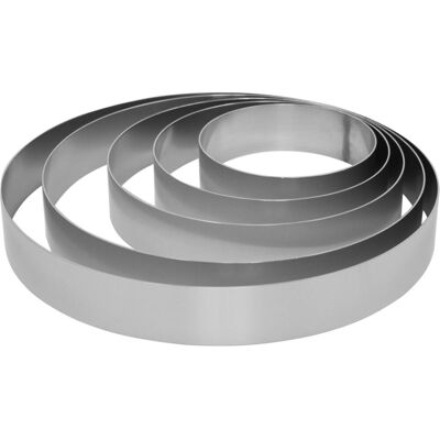 Schneider Tortenring-Set 5-teilig Aluminium; 6 cm (H); silber Schneider Tortenring-Set 5-teilig Aluminium; 6 cm (H); silber