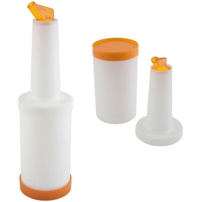 APS Dosier-/Vorratsflasche, Polypropylen; 850 ml, 9x33 cm (ØxH); orange APS Dosier-/Vorratsflasche, Polypropylen; 850 ml, 9x33 cm (ØxH); orange