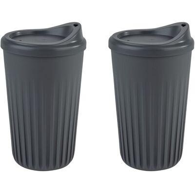 APS TO GO Trinkgefäße Set - 400ml Anthrazit APS TO GO Trinkgefäße Set - 400ml Anthrazit